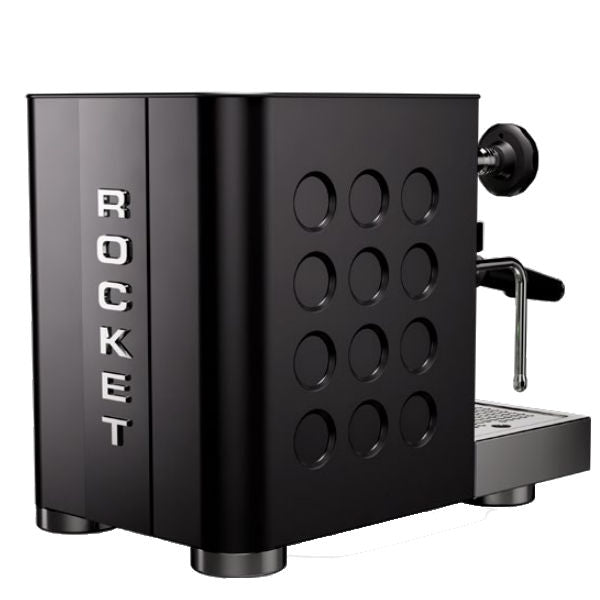 Rocket Appartamento TCA Espresso Machine Back Angle Black & Black