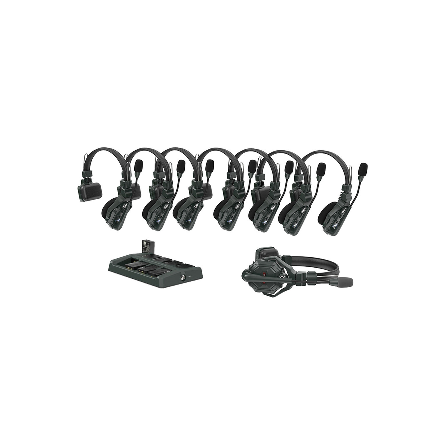 Hollyland Solidcom C1-8S Wireless DECT Intercom, 8 Headsets (1 Master + 7 Remote)(1.9 GHz)