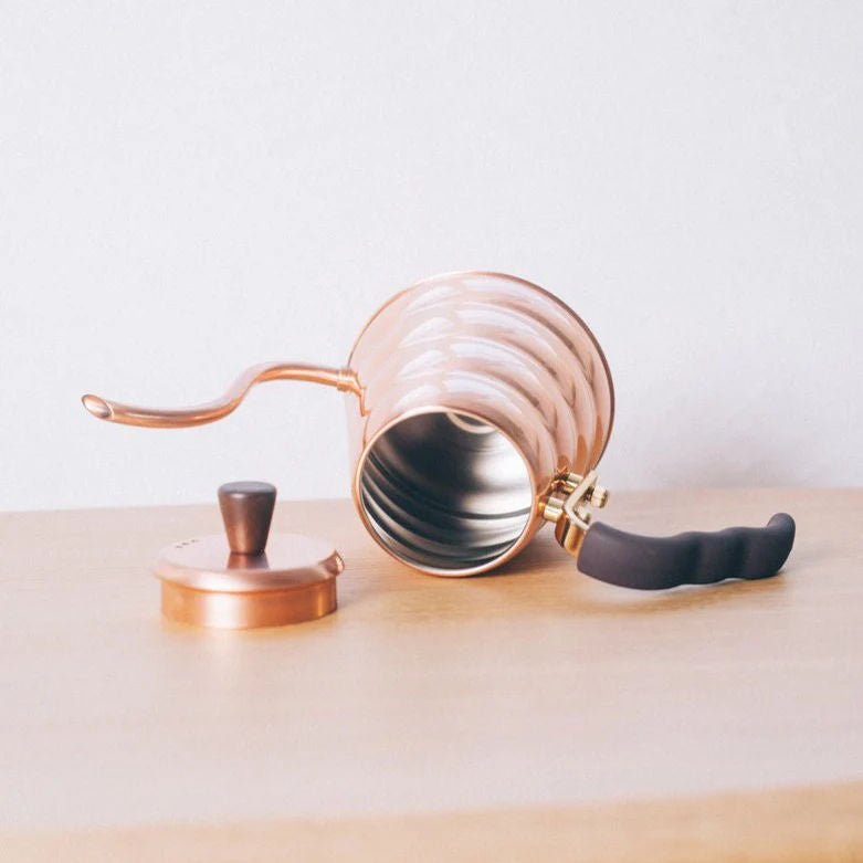 Hario Buono Copper Drip Kettle On Side