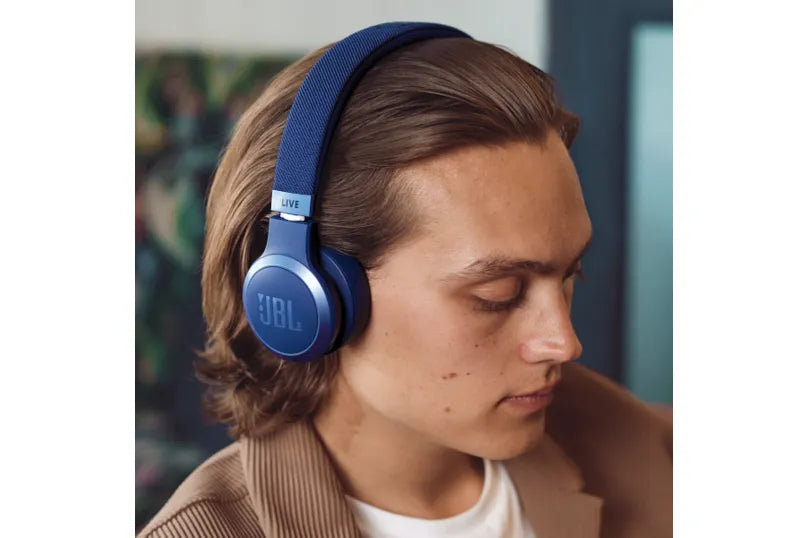 JBL Live 670NC Noise Cancelling On-Ear Headphones Blue