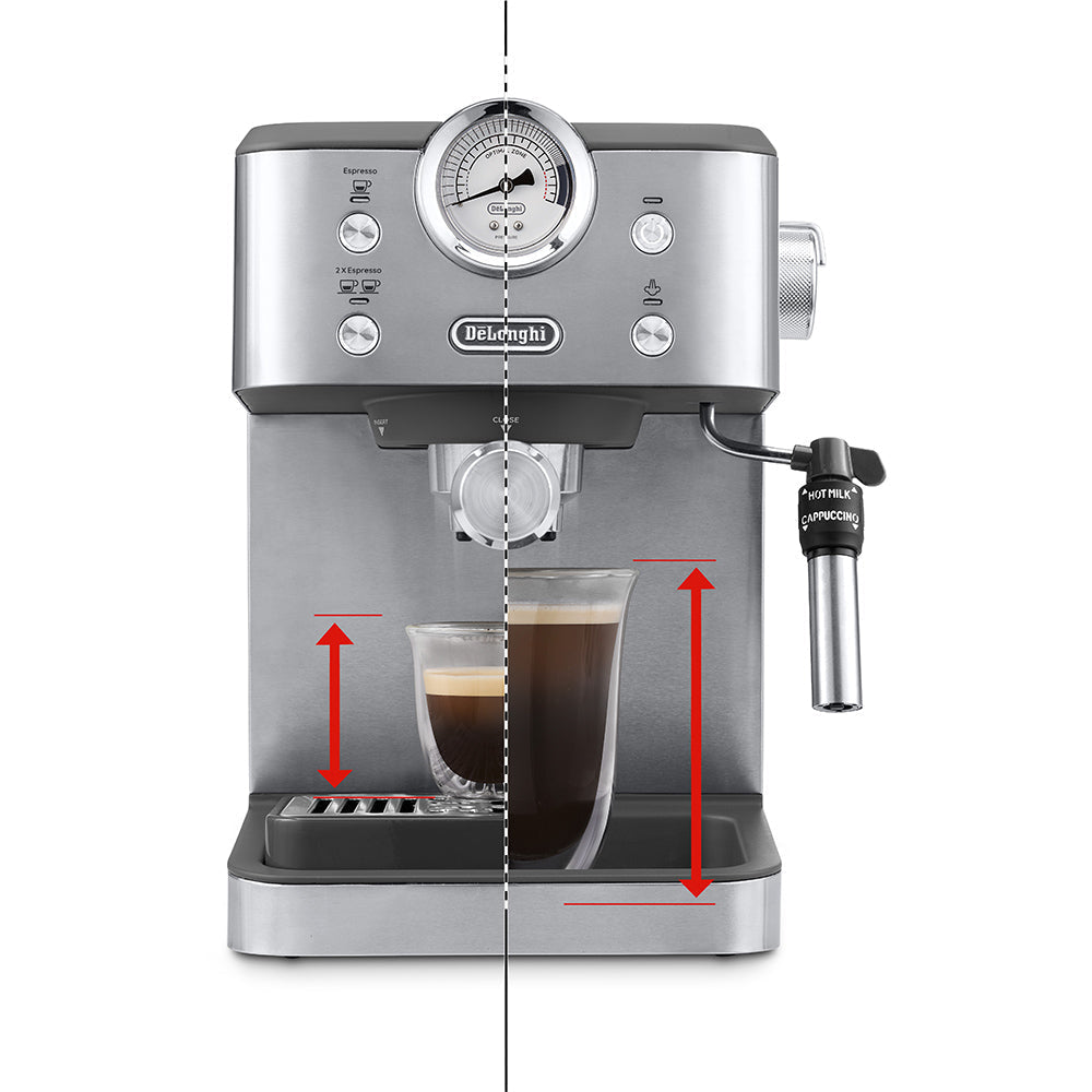 DeLonghi Classic Manual Pump Espresso Coffee Machine 1.7L EM450.M
