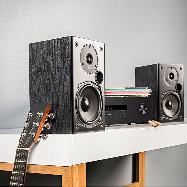 Polk T50 5.0 System Bundle With Denon AVRX580BT Network AV Receiver - Black
