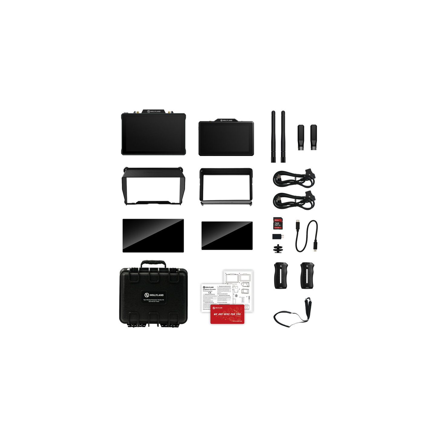 Hollyland Pyro 7 & 5 Wireless Transceiver Monitor Kit (5.5-Inch & 7-Inch)