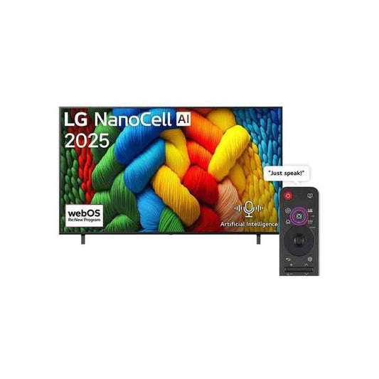 LG 55" NanoCell AI NANO80 4K Smart TV 55NANO80A6A.AFAB
