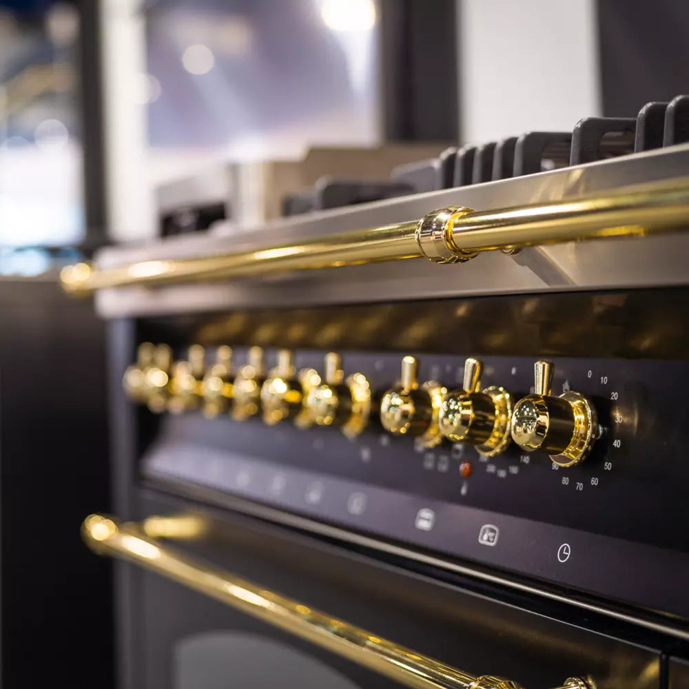 Lofra Dolce Vita Electric Oven with 7 Burner Gas Top – 120cm (Gold)