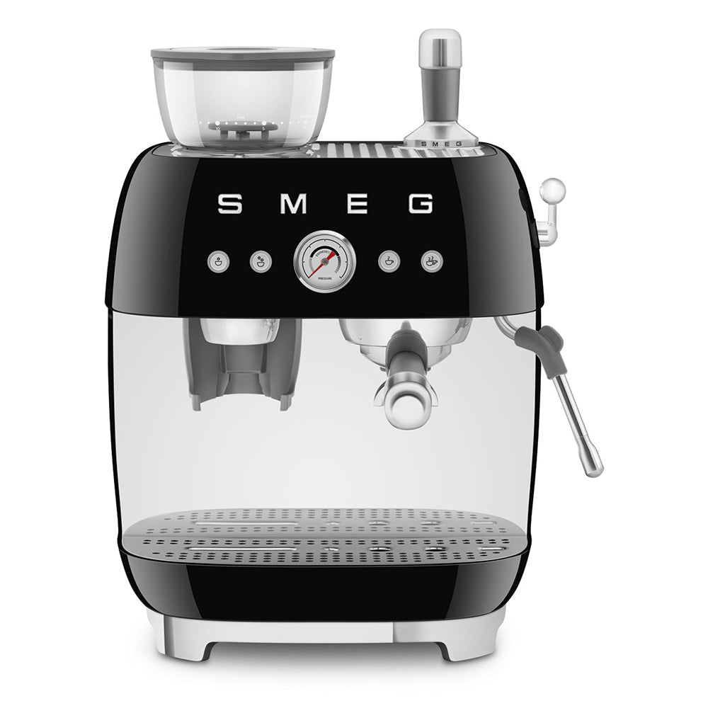 Smeg Retro Manual Espresso Coffee Machine with Grinder Cream EGF03CR