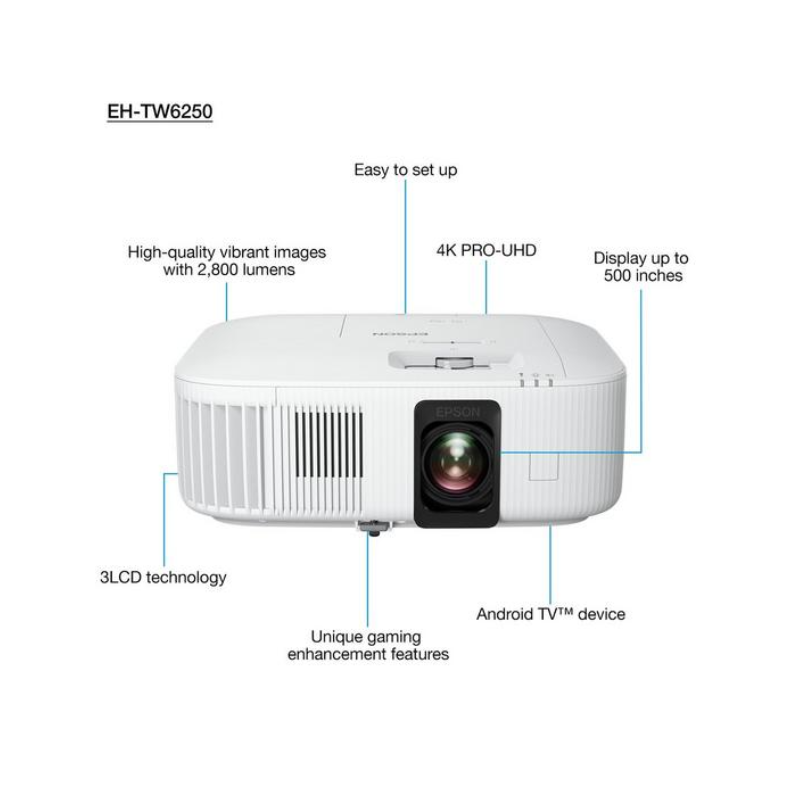 Epson EH-TW6250 4K PRO-UHD Projector (Each)