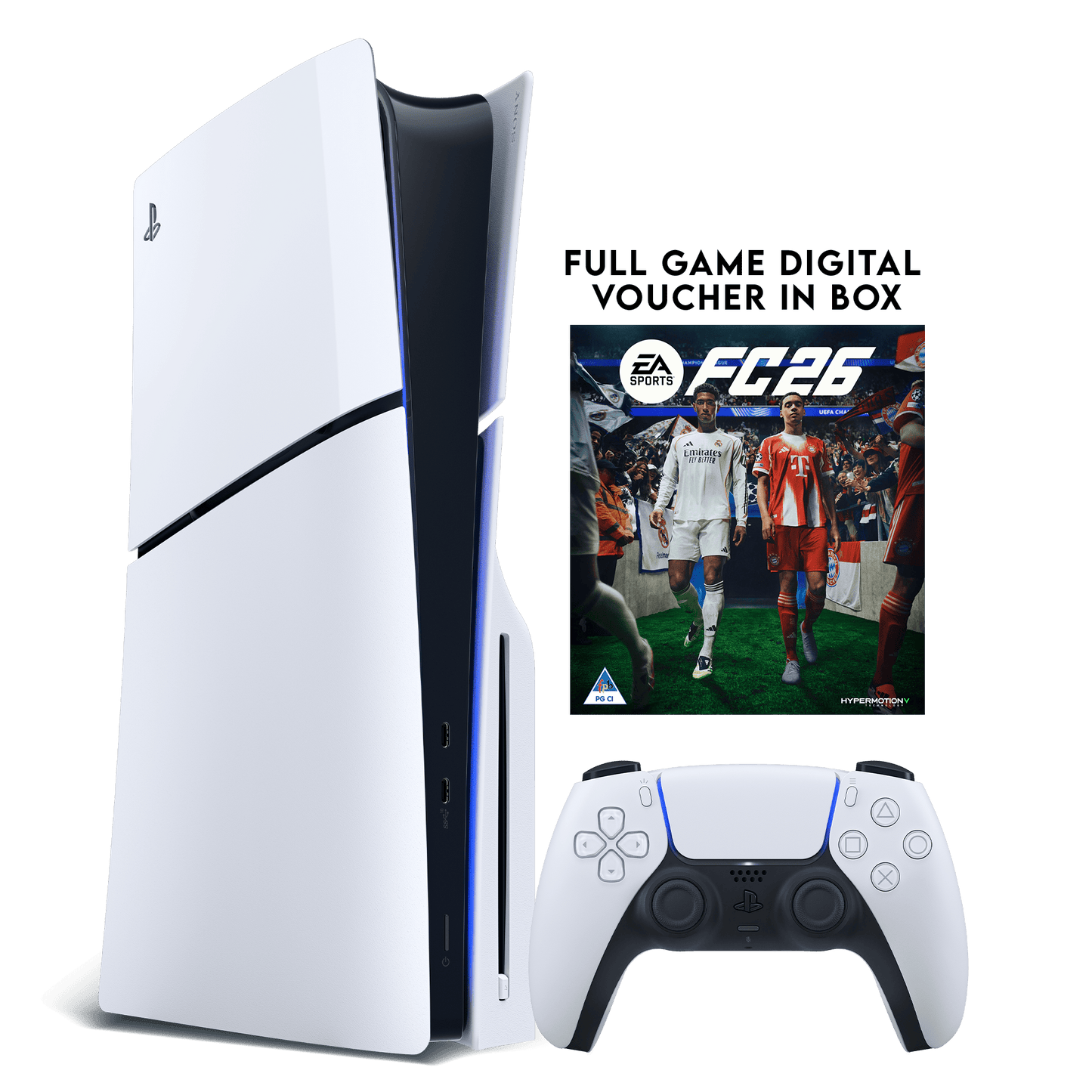 PS5 Slim + EA FC 26 (Voucher)