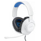 JBL Quantum 100P Console Wired Over-Ear Gaming Headset With Detachable Mic - White/Blue