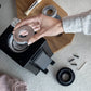 Macap Leo 55 Easy espresso grinder top view burr removal