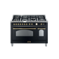 Lofra Dolce Vita Electric Oven with 7 Burner Gas Top – 120cm (Gold)