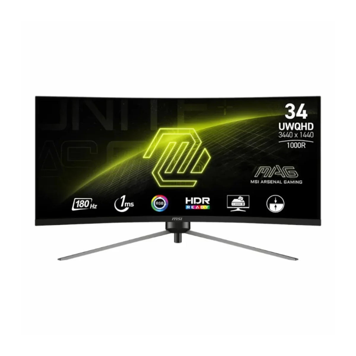 MSI MAG345CQR 34″ Curved Gaming Monitor 3440×1440 (UWQHD) VA 1ms 180Hz
