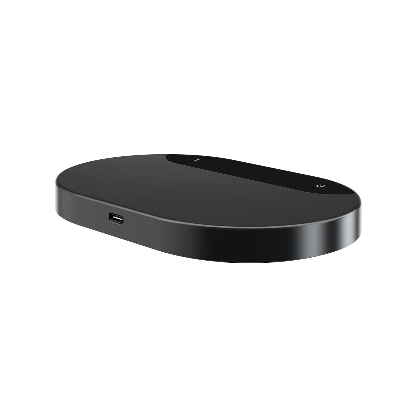 Mahlkonig Sync Scale black electronic espresso scale from the back with charging port