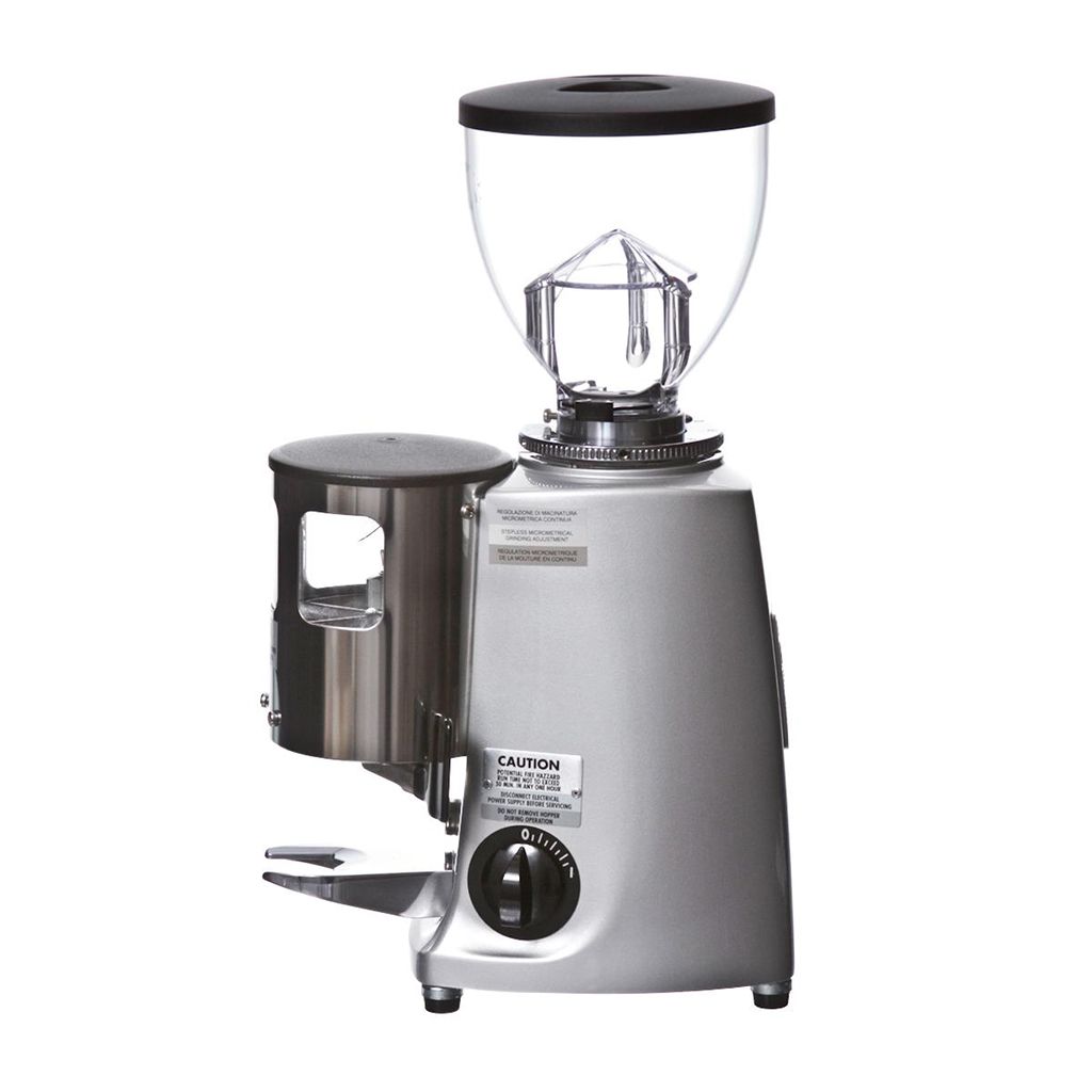 Mazzer Mini Espresso Grinder With Doser In Silver Right Hand Side