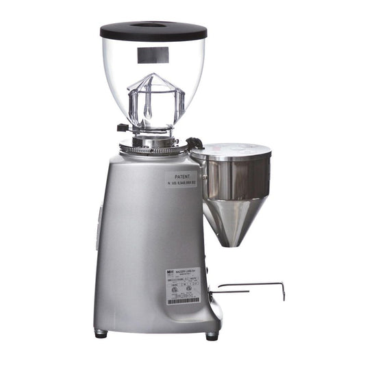 Mazzer Mini Electronic Espresso Grinder Silver Left Hand Side