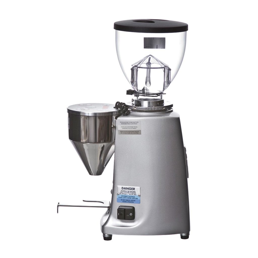 Mazzer Mini Electronic Espresso Grinder Silver Right Hand Side