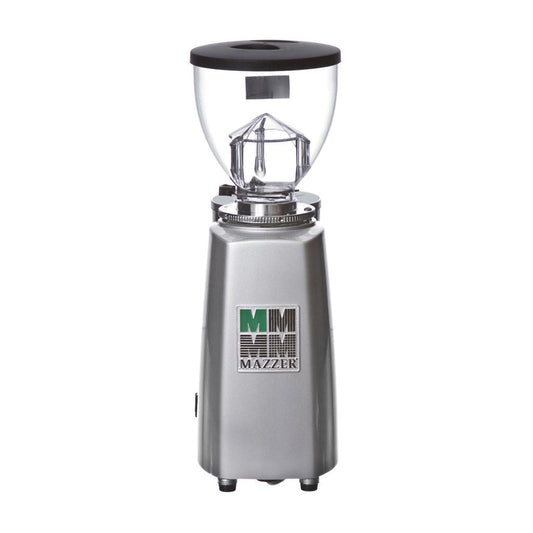 Mazzer Super Jolly Timer Espresso Grinder With Doser Timer Silver Back View