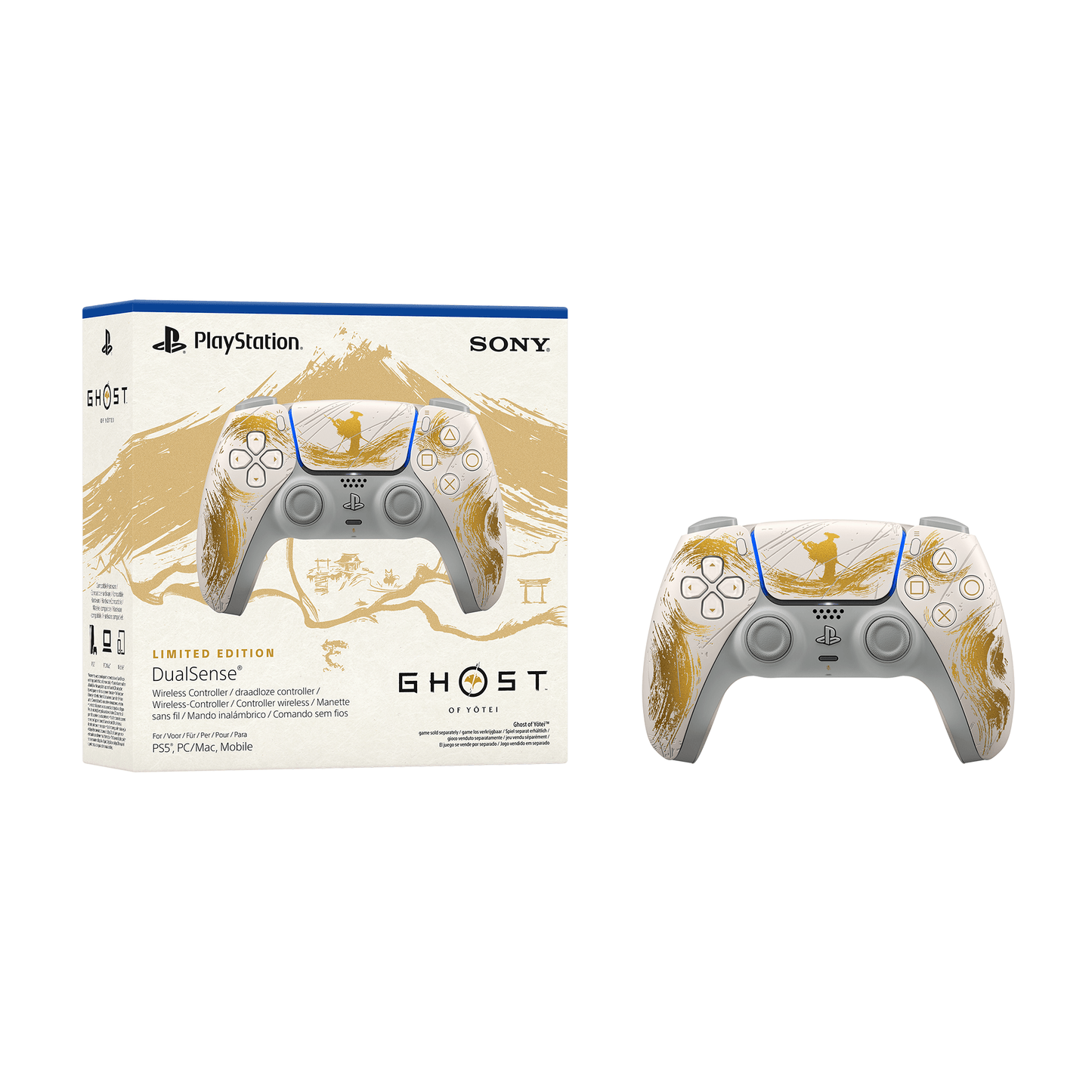 PlayStation 5 (PS5) DualSense Wireless Controller - Ghost of Yotei Gold Limited Edition 