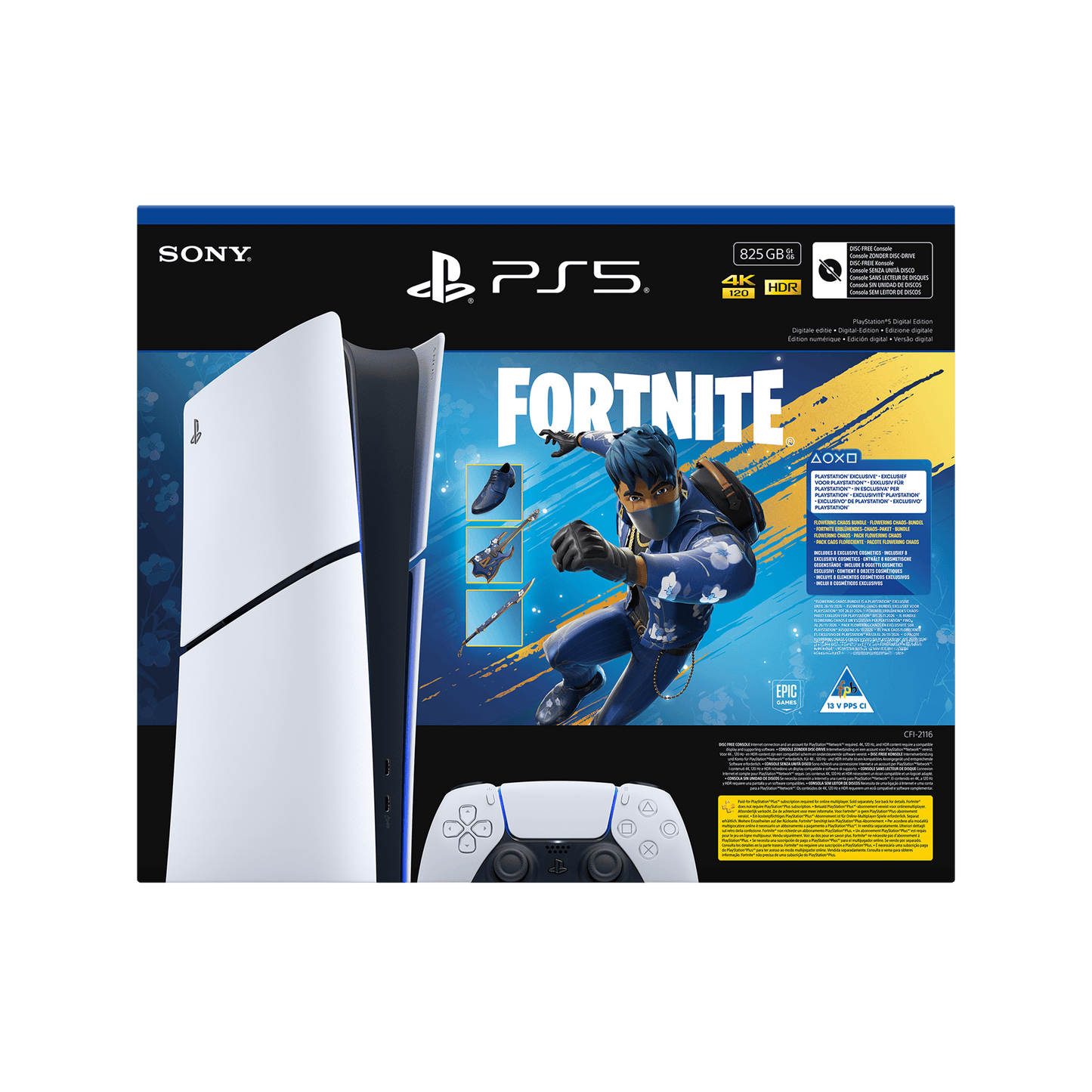 PS5 Slim Digital+ Fortnite Flowering Chaos (Voucher)