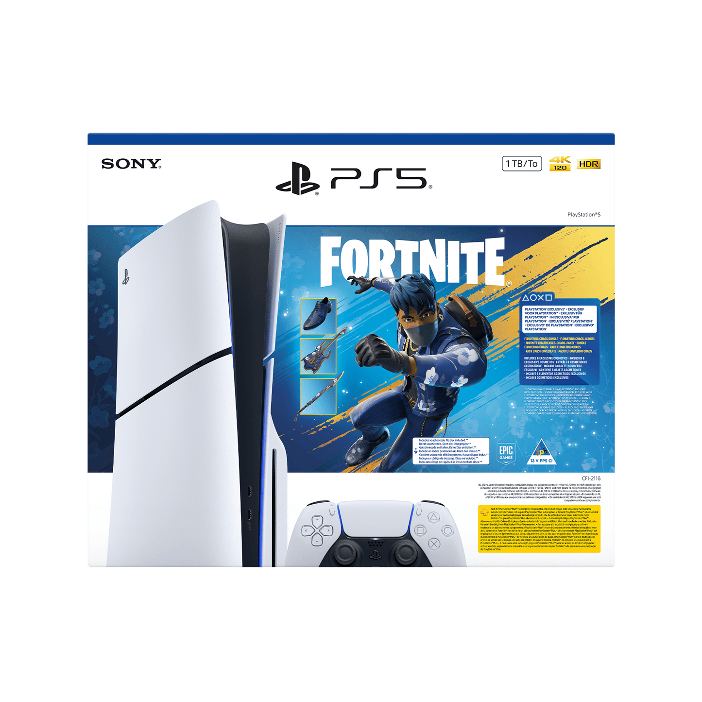 PS5 Slim + Fortnite Flowering Chaos (Voucher)