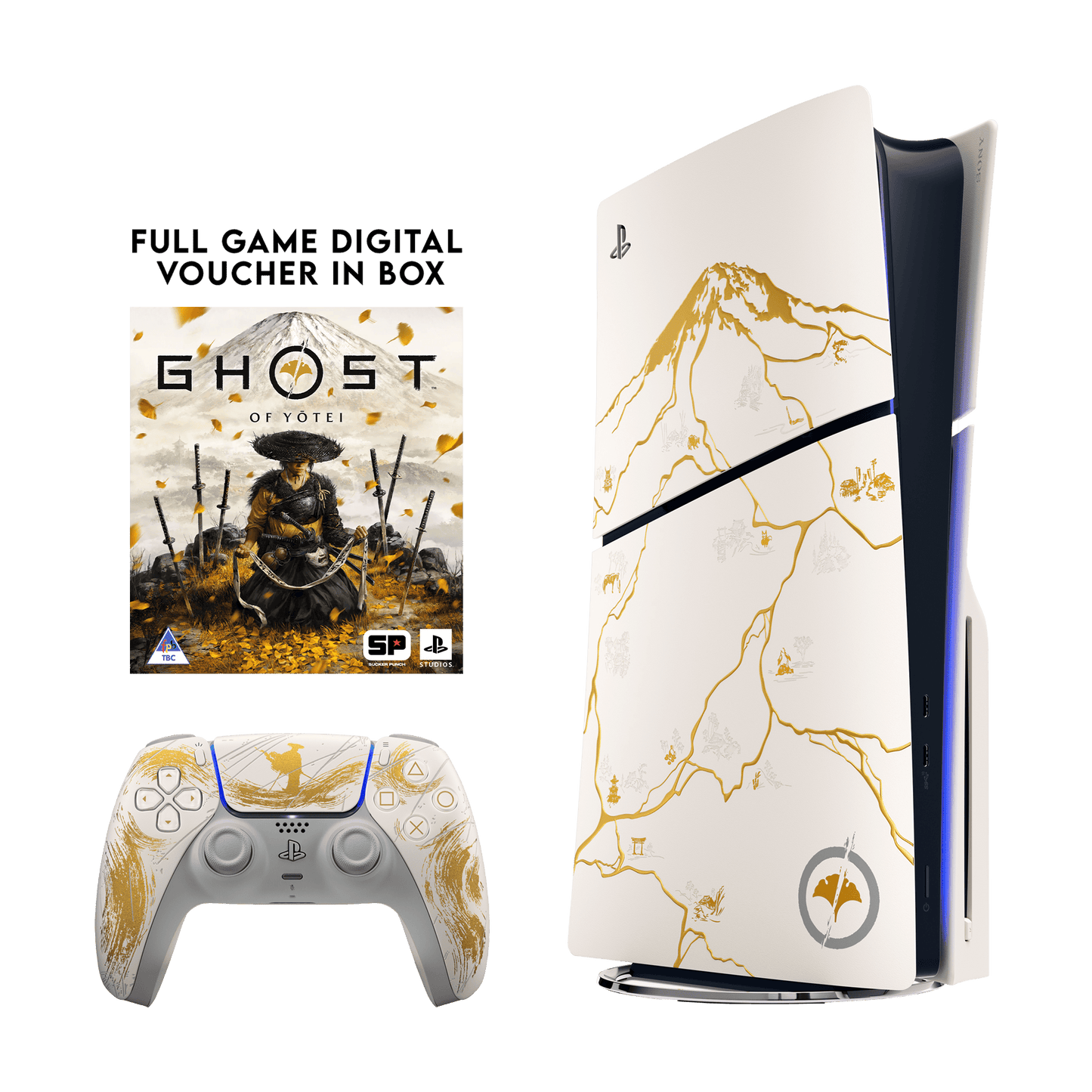 PlayStation 5 Console - Ghost of Yotei Gold Limited Edition Bundle