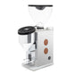 Rocket Faustino 3.1 on demand coffee grinder facing left chrome and copper