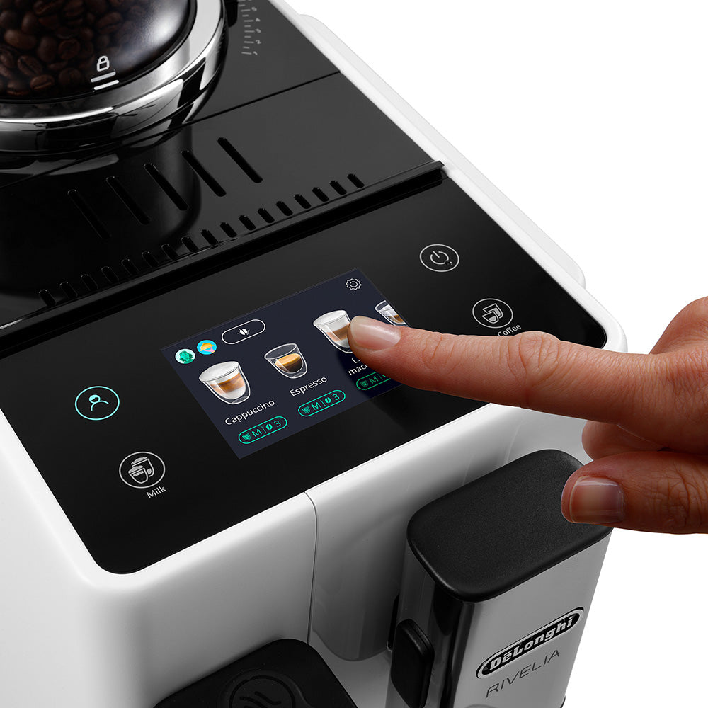 DeLonghi Rivelia Bean To Cup Coffee Machine Arctic White