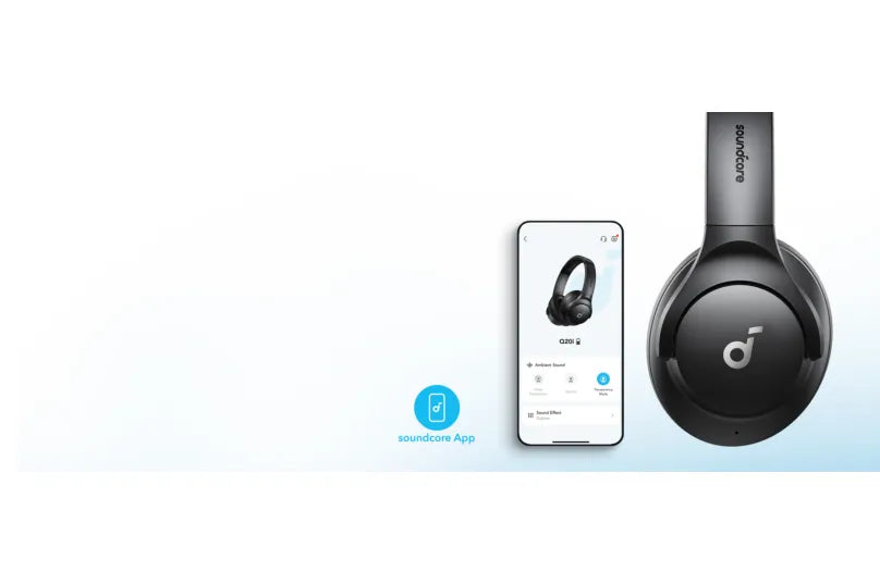 Soundcore Q20i Hybrid Active Noise Cancelling Headphones Black