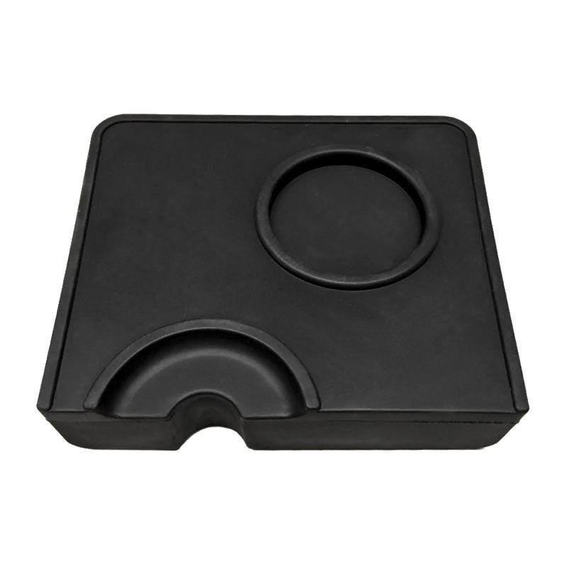 Black Silicone Corner Tamping Mat With Holder for espresso