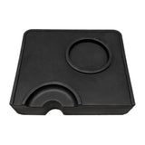 Black Silicone Corner Tamping Mat With Holder for espresso
