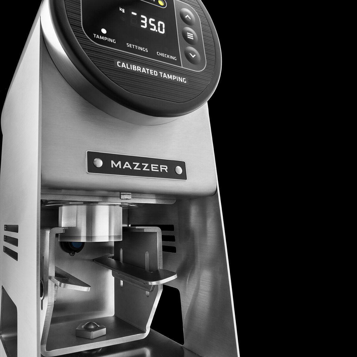 Close up image of the Mazzer T-Tamper electronic espresso tamper