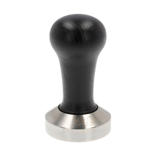Motta Presino black wooden and stainless steel tamper for 51mm portafilters